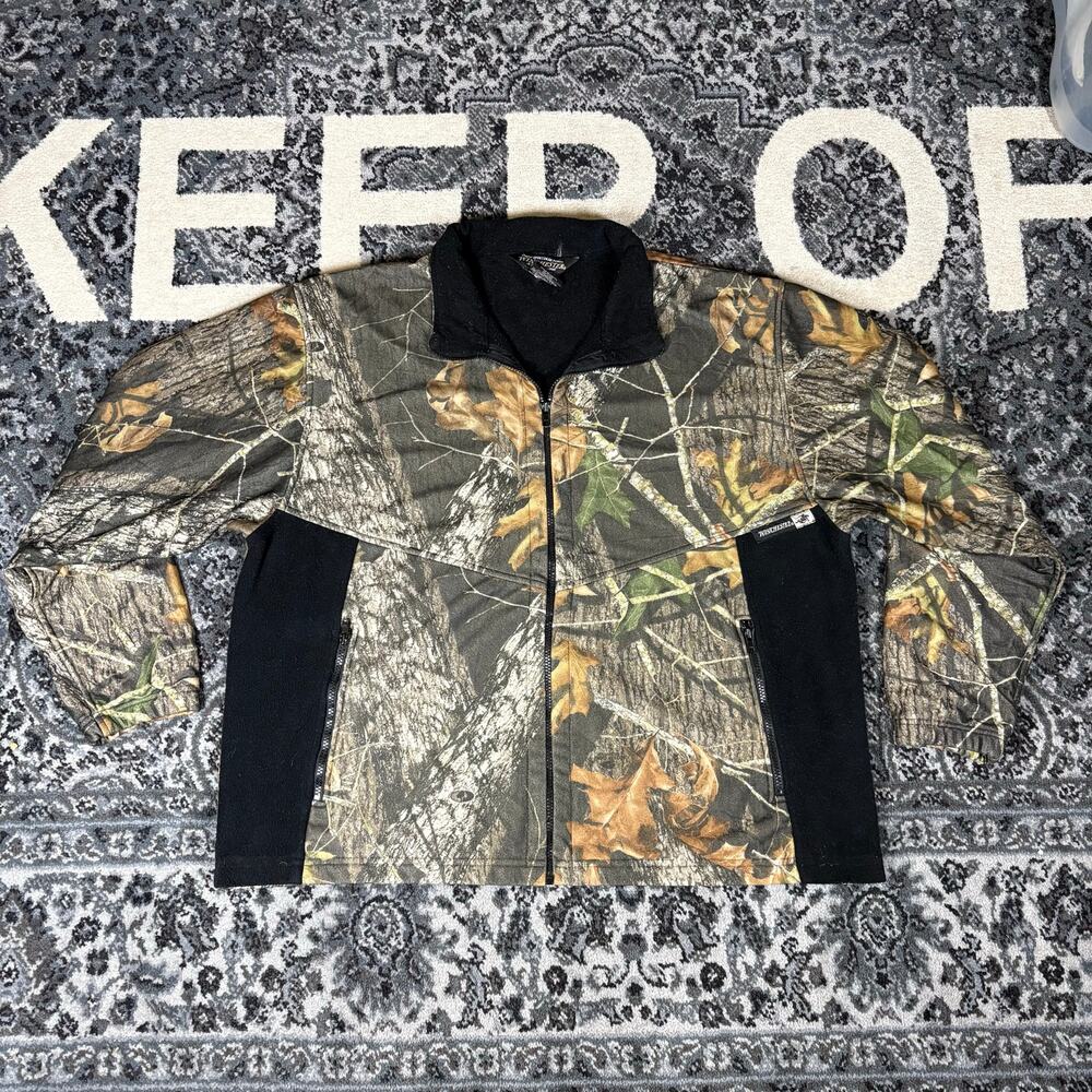 Winchester Camo Fleece Jacket Men's Sz 2XL Mossy‎ Oak Break-Up Hunting Full Zip